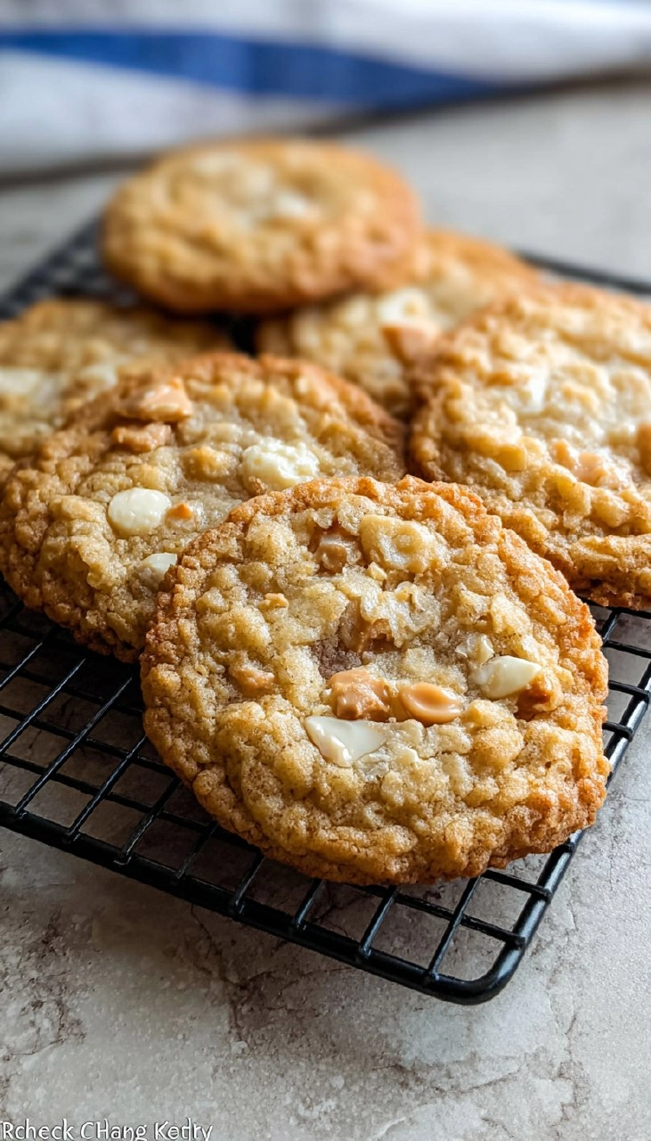 Chewy Oatmeal Toffee Cookies