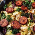 Sausage-and-Cabbage-Skillet-Recipe