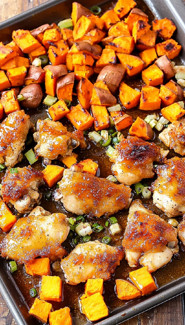 Sheet Pan Hot Honey Chicken and Sweet Potatoes 102 Sheet Pan Hot Honey Chicken and Sweet Potatoes