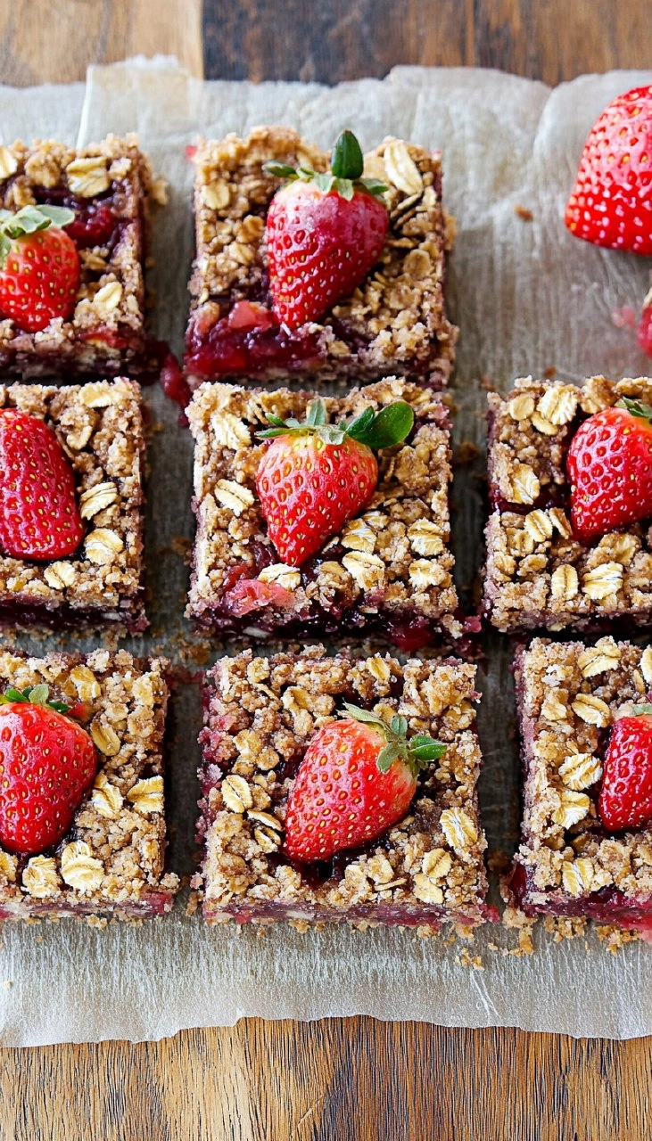 Strawberry Oat Bars