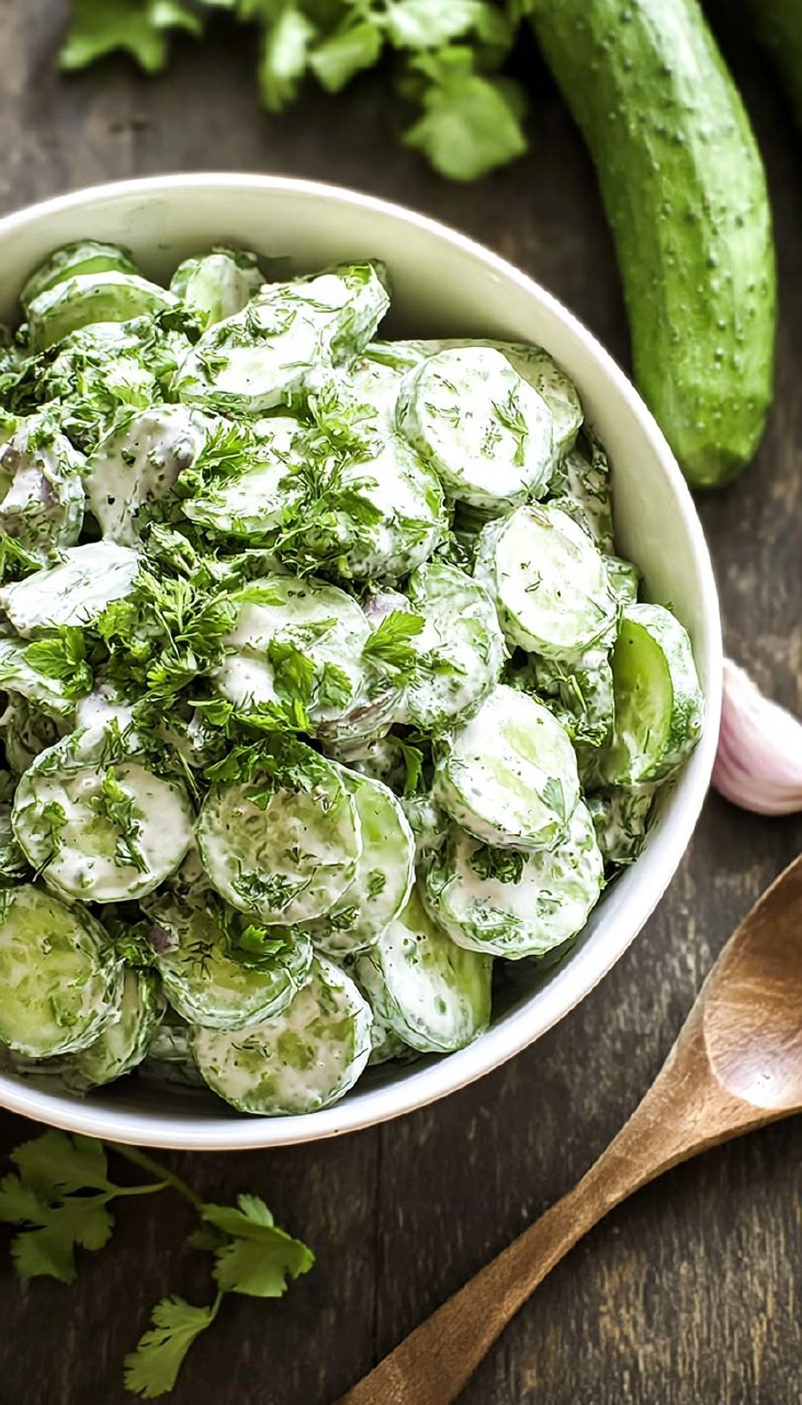 Green Goddess Cucumber Salad