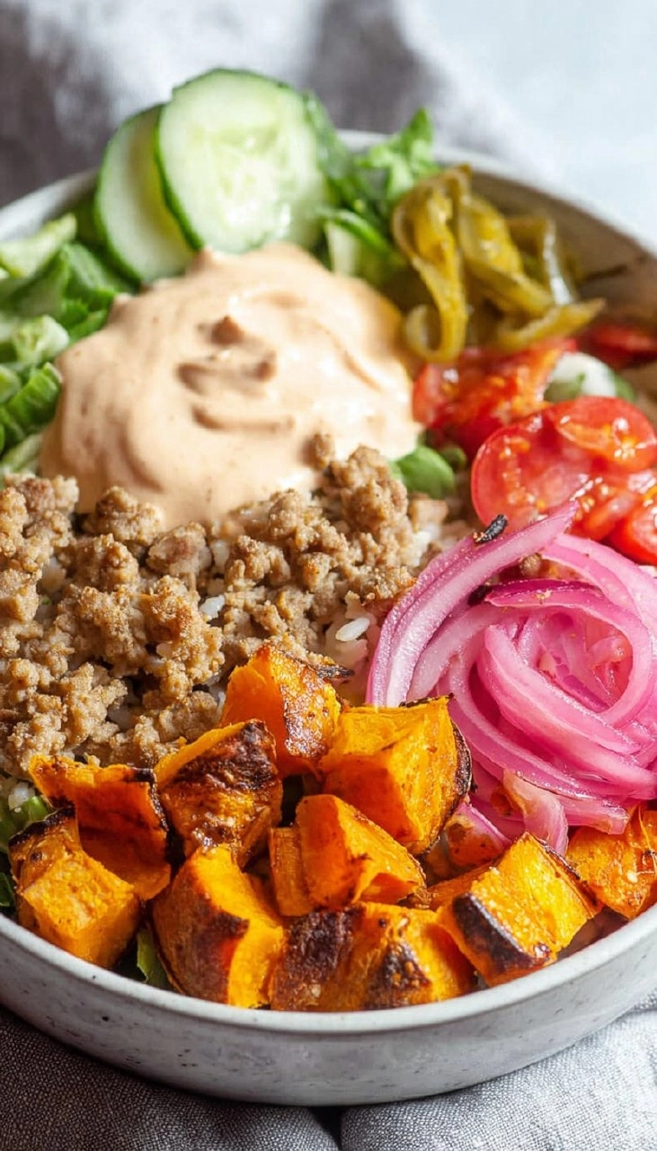 Honey Chipotle Turkey Burger Bowls