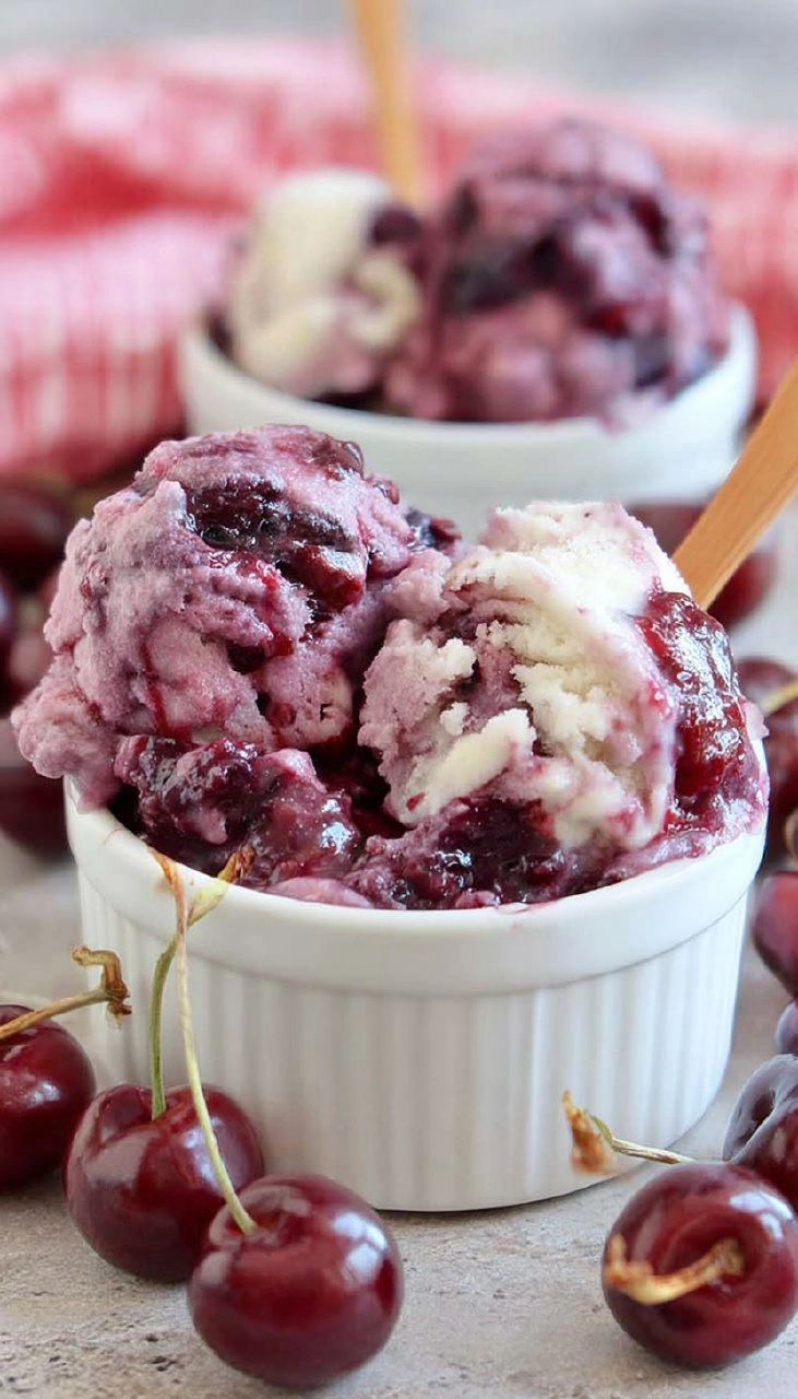 Small batch Cherry Garcia Ice Cream