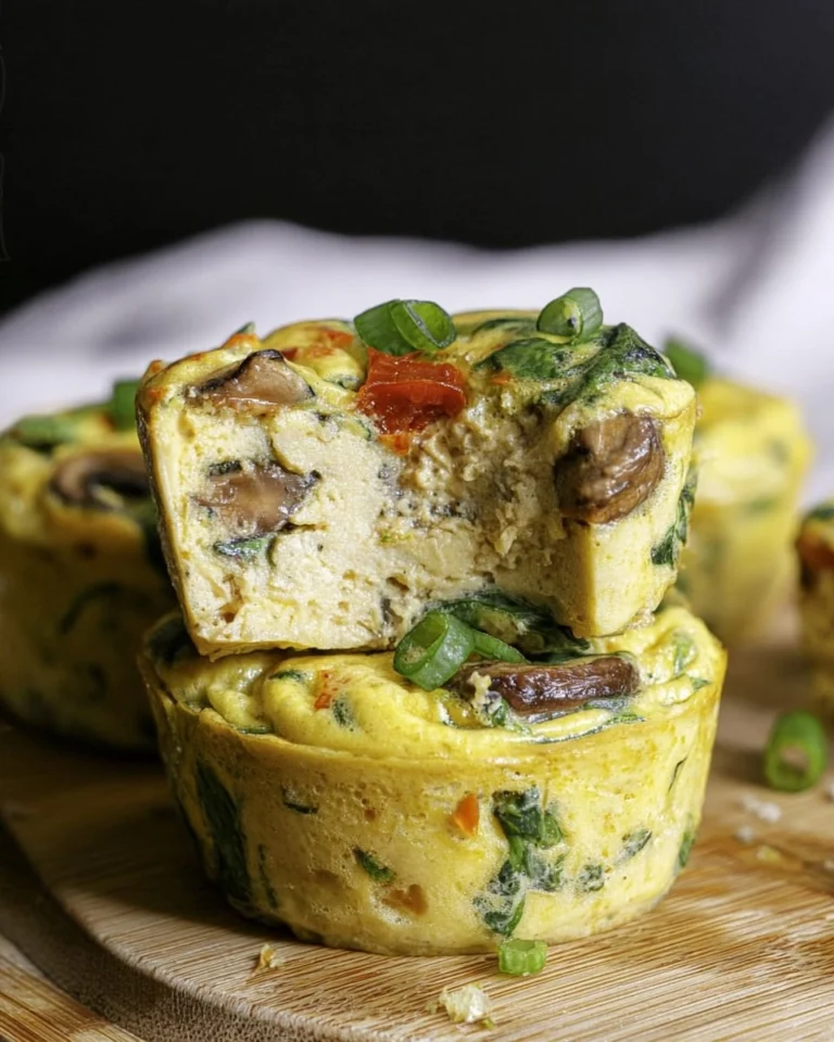 Spinach-Mushroom-Pepper-Onion-Baked-Vegan-Egg-Bites-Recipe