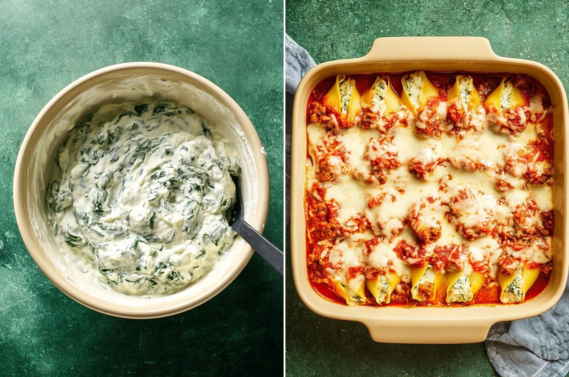 Stuffed Pasta Shells (Whipped Cottage Cheese & Spinach) 111 Stuffed Pasta Shells (Whipped Cottage Cheese & Spinach)