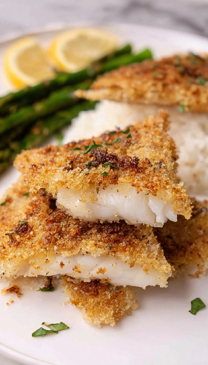 Baked Garlic Parmesan Flounder