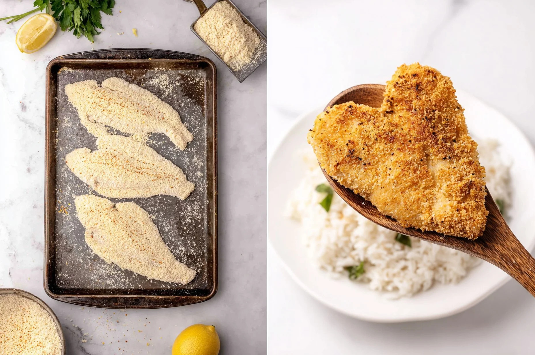 Baked Garlic Parmesan Flounder