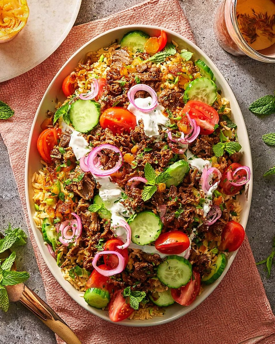 Beef Shawarma Crispy Rice Salad 154 Beef Shawarma Crispy Rice Salad