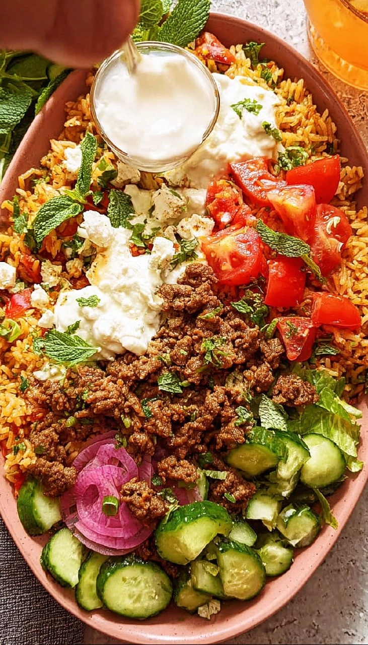 Beef Shawarma Crispy Rice Salad 155 Beef Shawarma Crispy Rice Salad