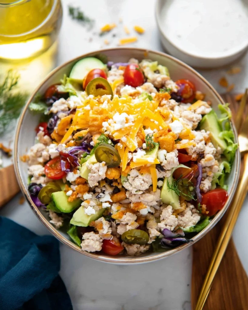 Buffalo-Ranch-Turkey-Crispy-Rice-Salad-Recipe