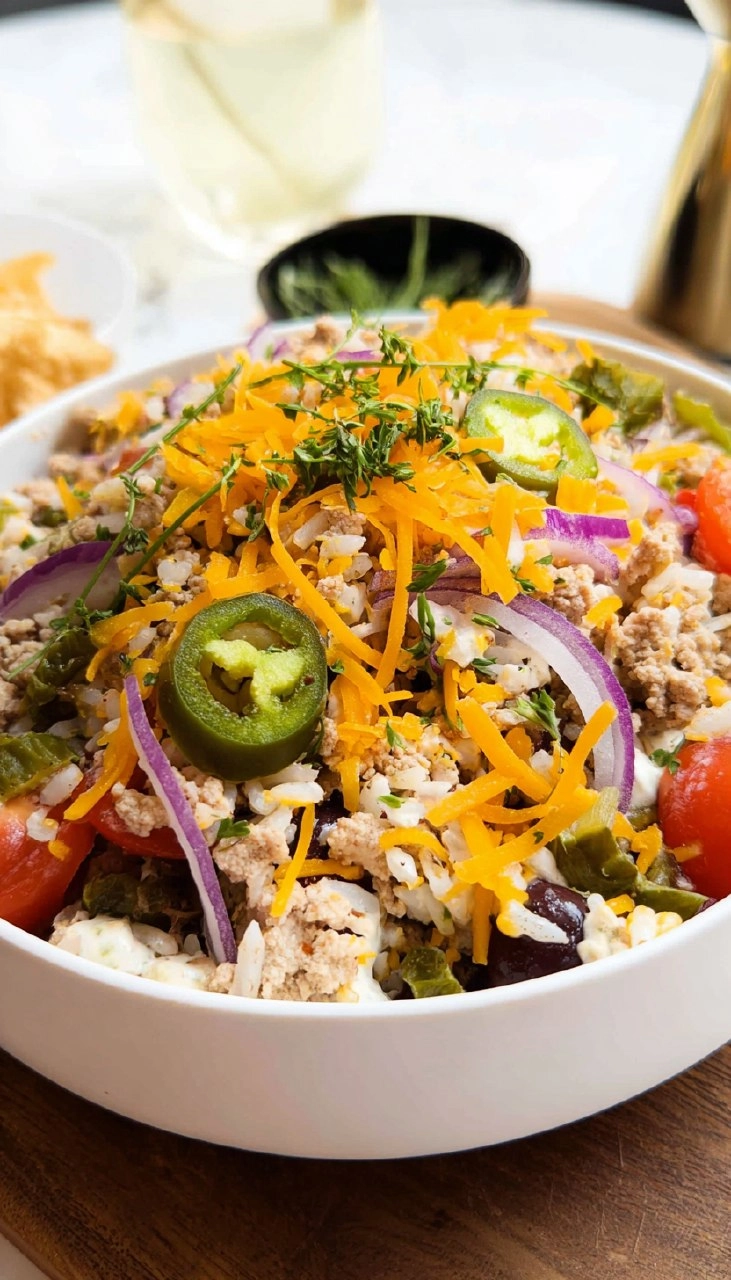 Buffalo Ranch Turkey Crispy Rice Salad 190 Buffalo Ranch Turkey Crispy Rice Salad