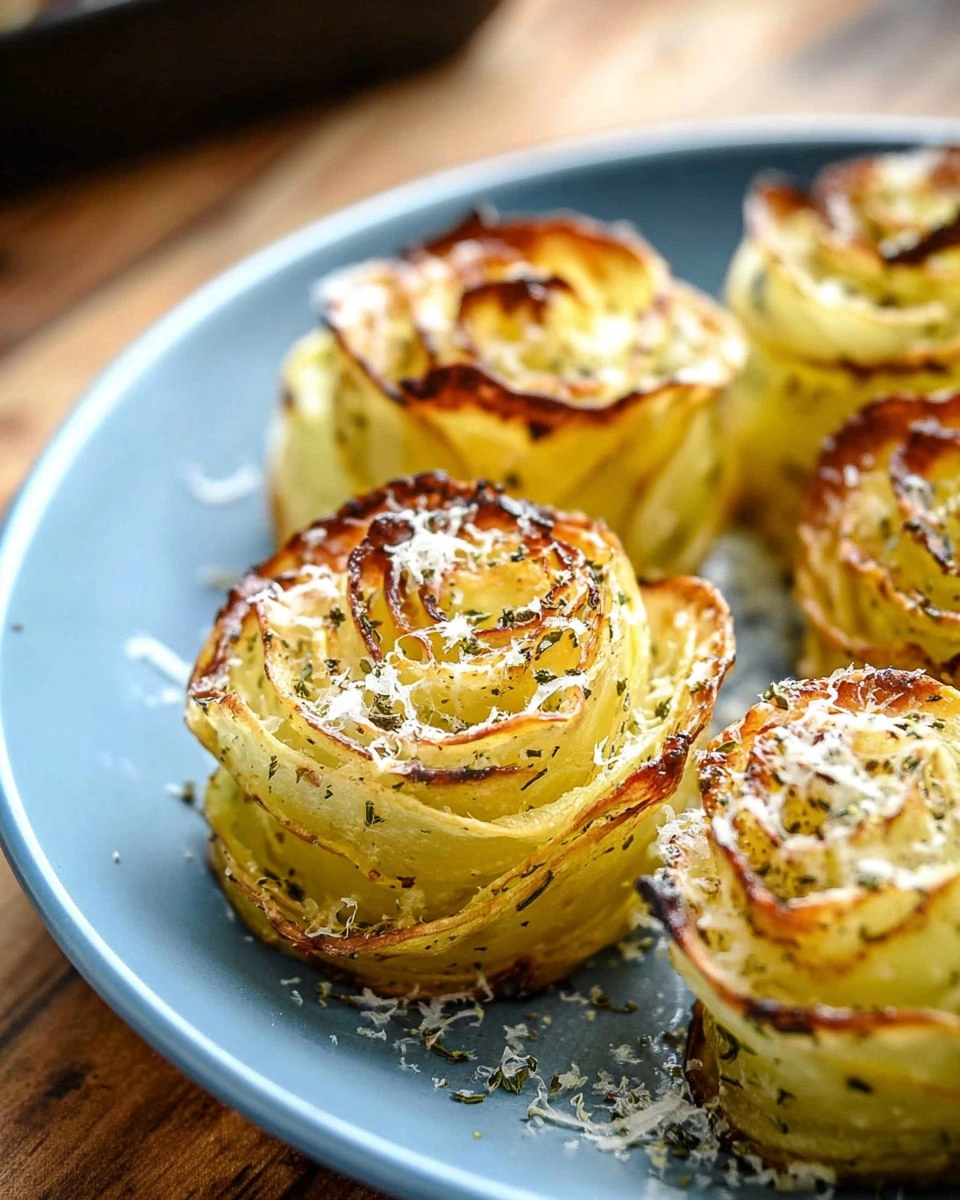 Garlic Parmesan Potato Roses