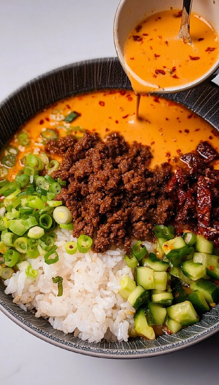 Gochujang Broth Bowls with Beef and Rice