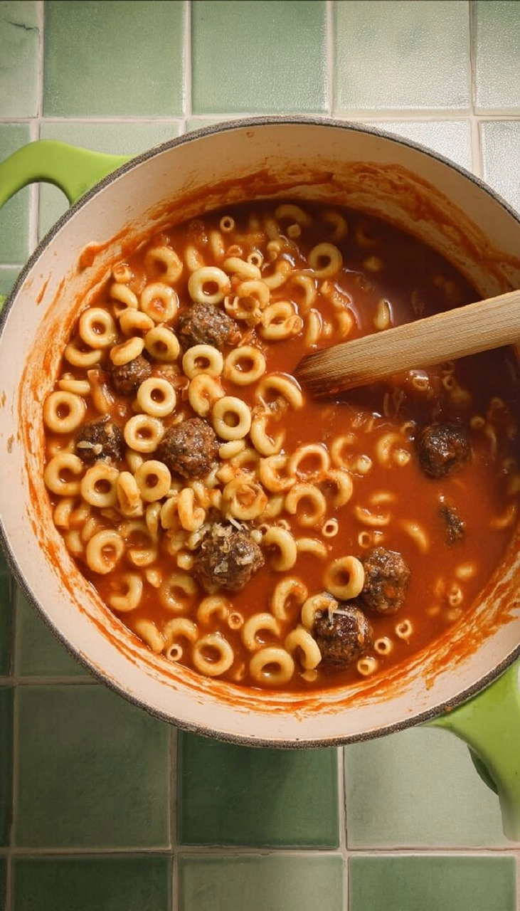 Homemade SpaghettiOs with Meatballs