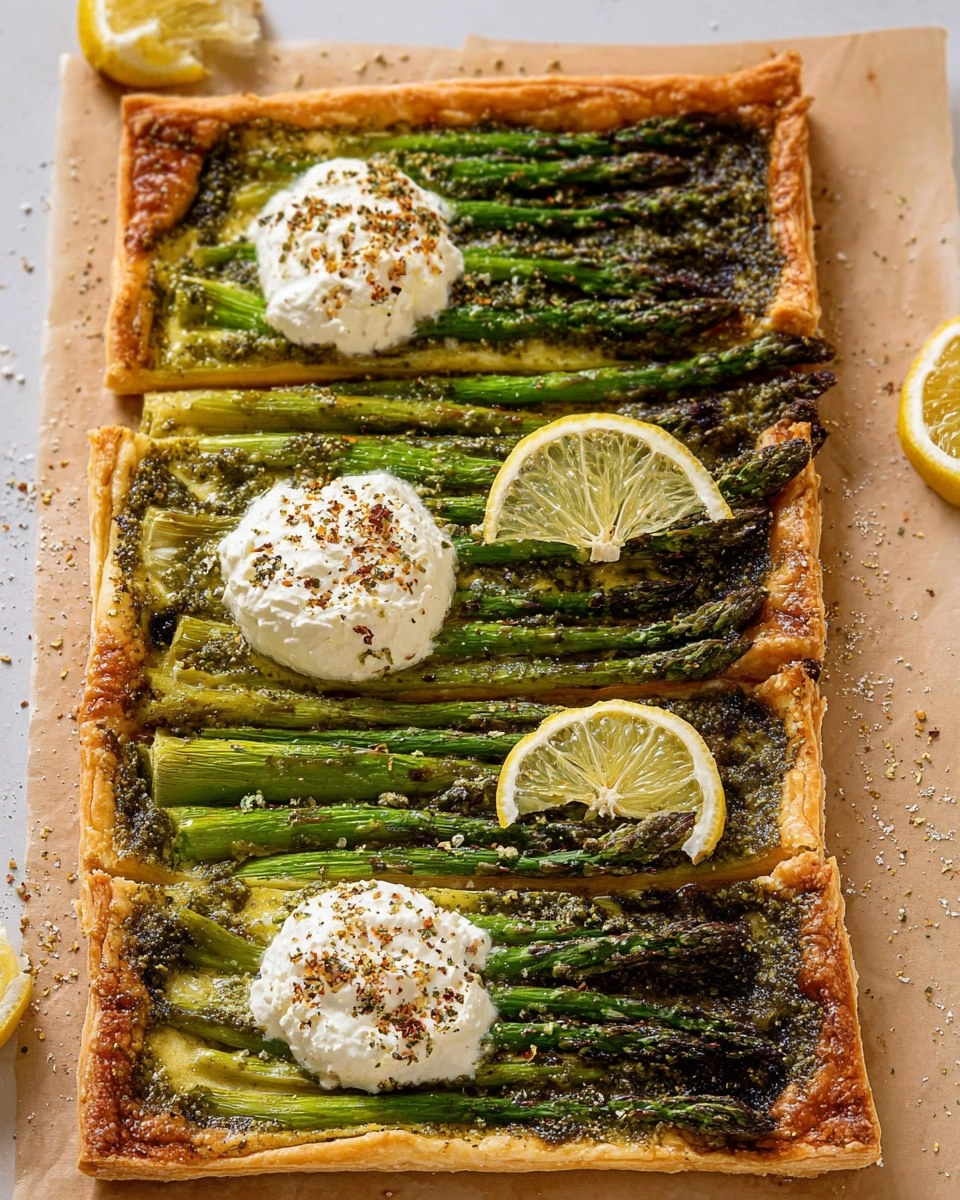 Pesto Asparagus Tart with Lemon Ricotta