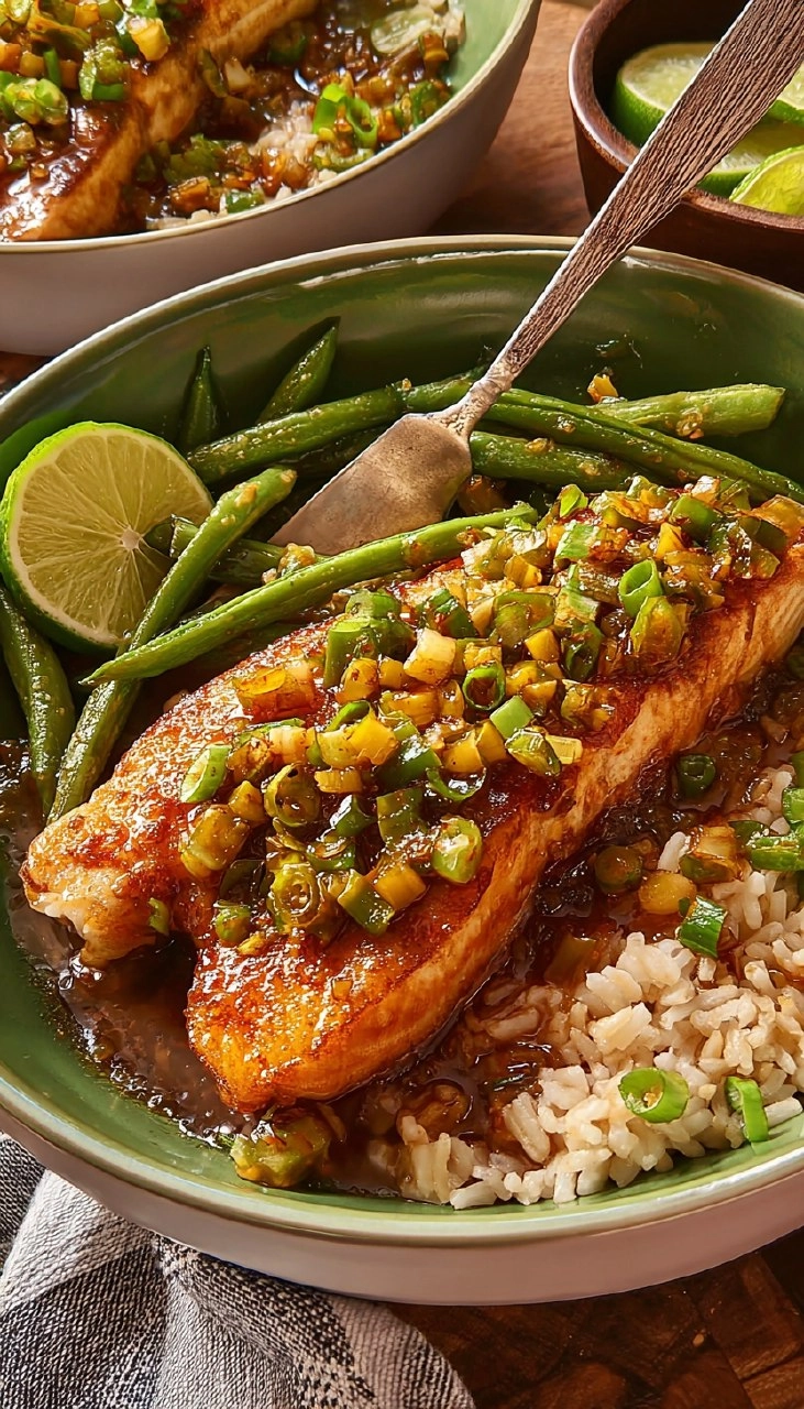 Sizzling Ginger Scallion Sea Bass