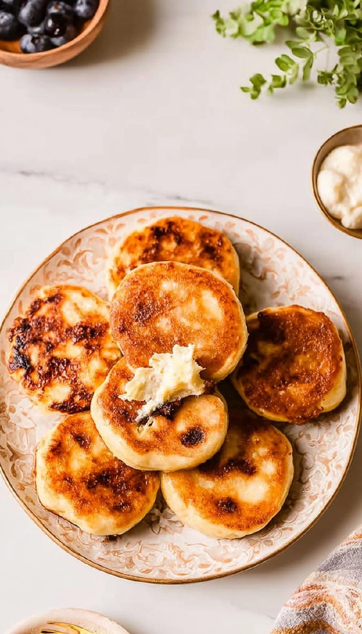 Syrniki Ukrainian Cheese Pancakes