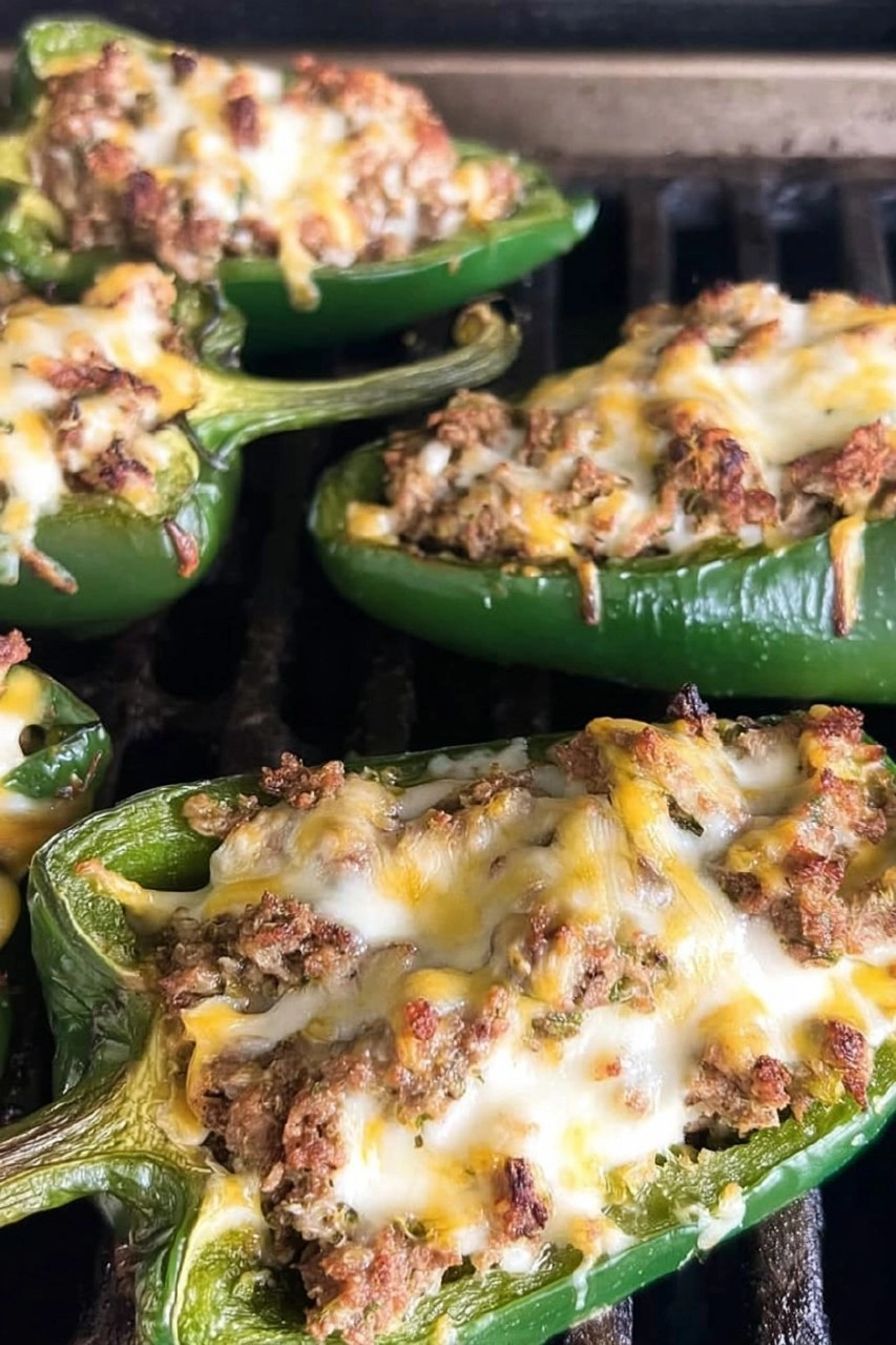Crab Rangoon Stuffed Poblano Peppers