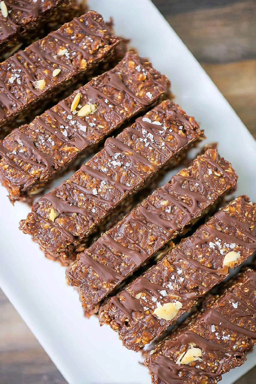 High Fiber No Bake Chocolate Brownie Protein Bars