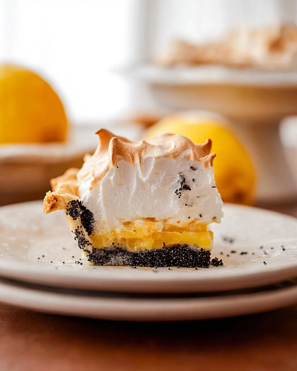 Lemon Poppy Seed Meringue Pie