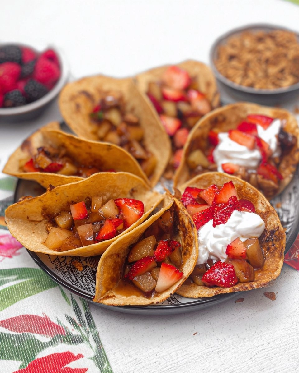 cinnamon crunch fruit tacos